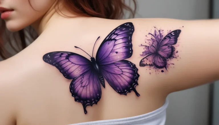 Exploring the Symbolism and Meaning of Purple Butterfly Tattoos